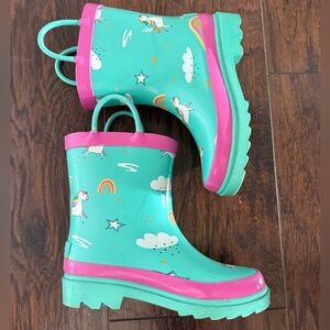 Kids' Unicorn Adventure Boots - Teal and Pink